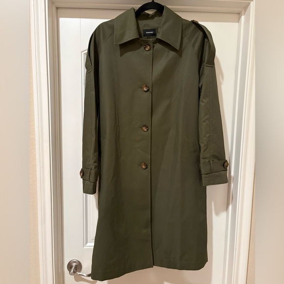 SERRANO Olive Green Trench Coat l Small l NWT — CURRENTLY ONLINE FOR FULL PRICE - Picture 5 of 13